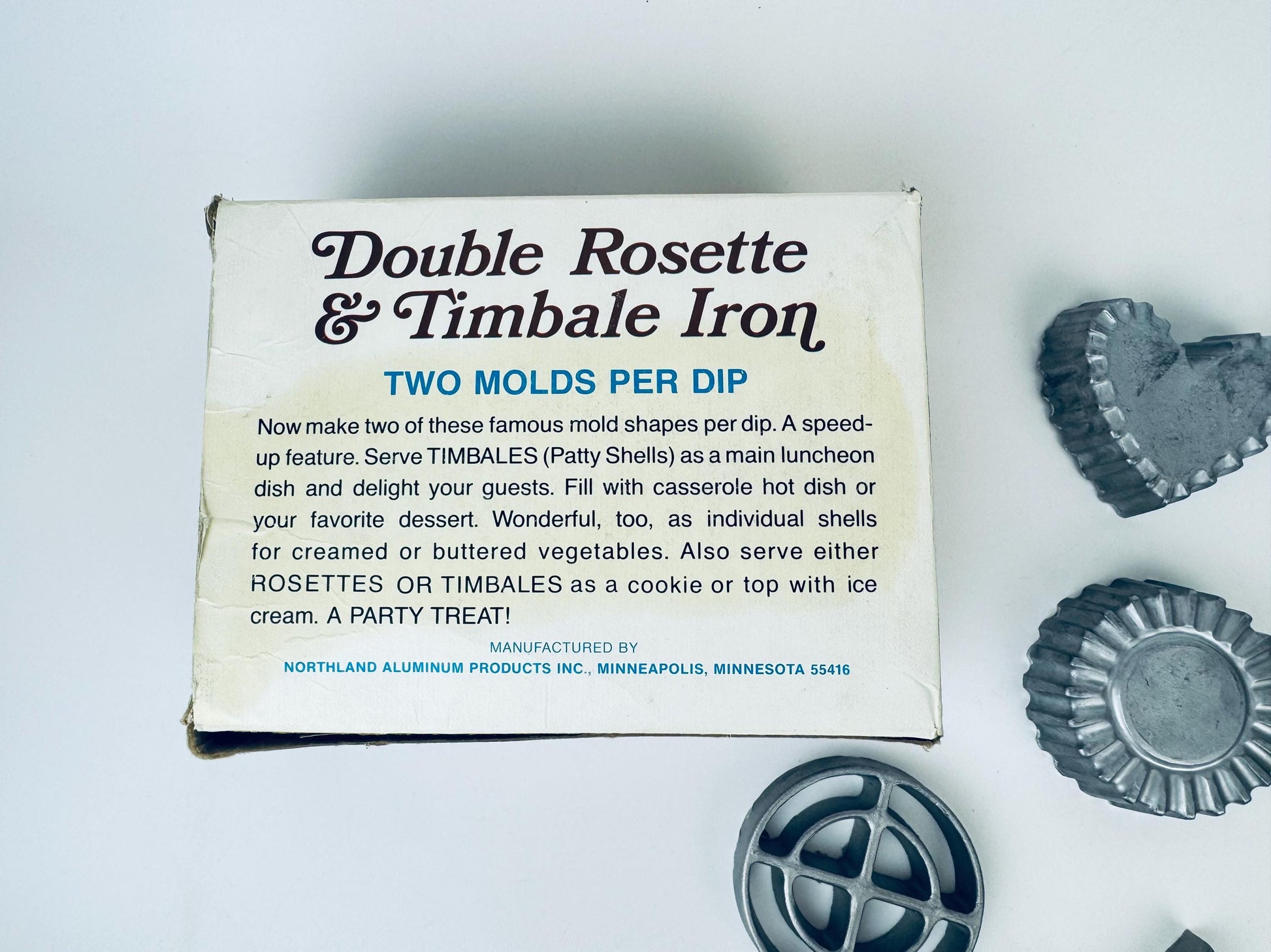 Product image for 'vintage nordic ware rosette timbale iron set scandinavian pastry molds' (view 5a920d)