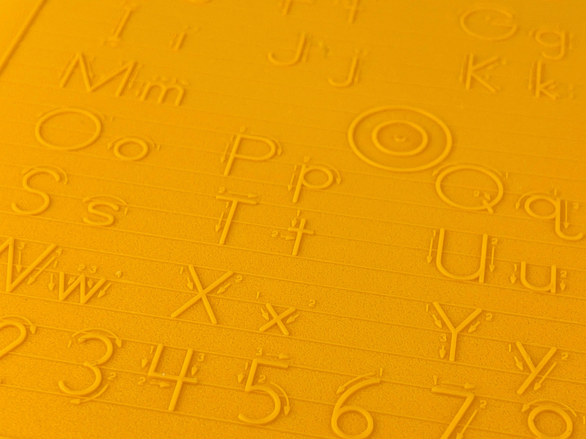 Product image for 'vintage yellow tupperware plastic lunch box made in canada raised alphabet number back kid craft storage box' (view 17dbbf)