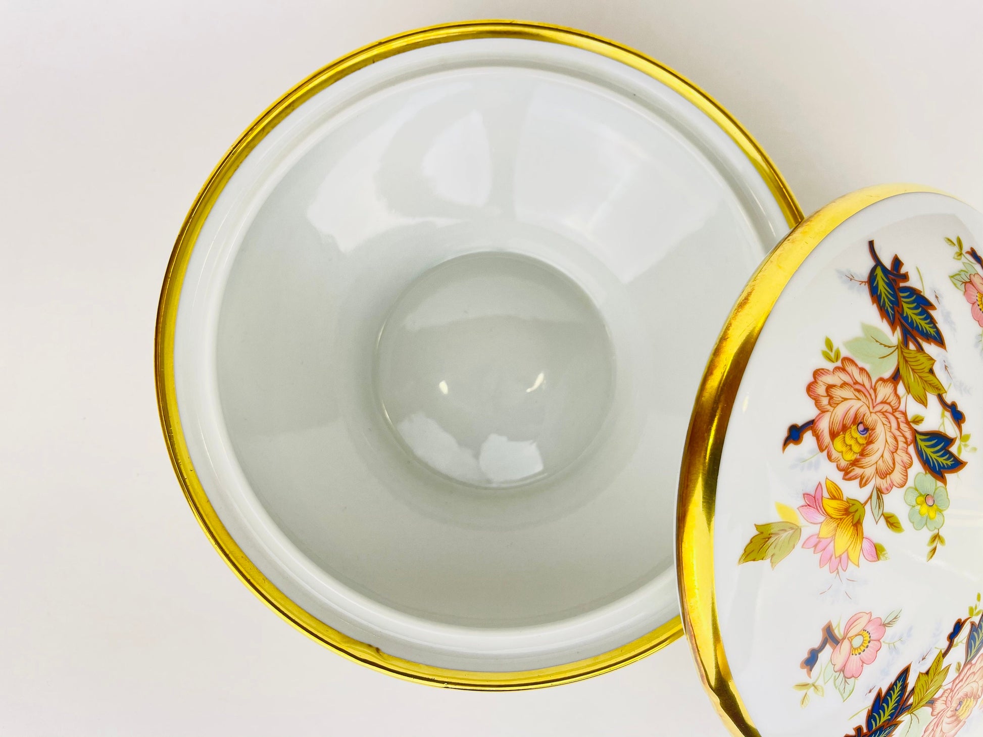 Product image for 'vintage floral porcelain candy trinket dish royal prozellan bavaria kpm germany handarbeit 1950' (view 977c01)