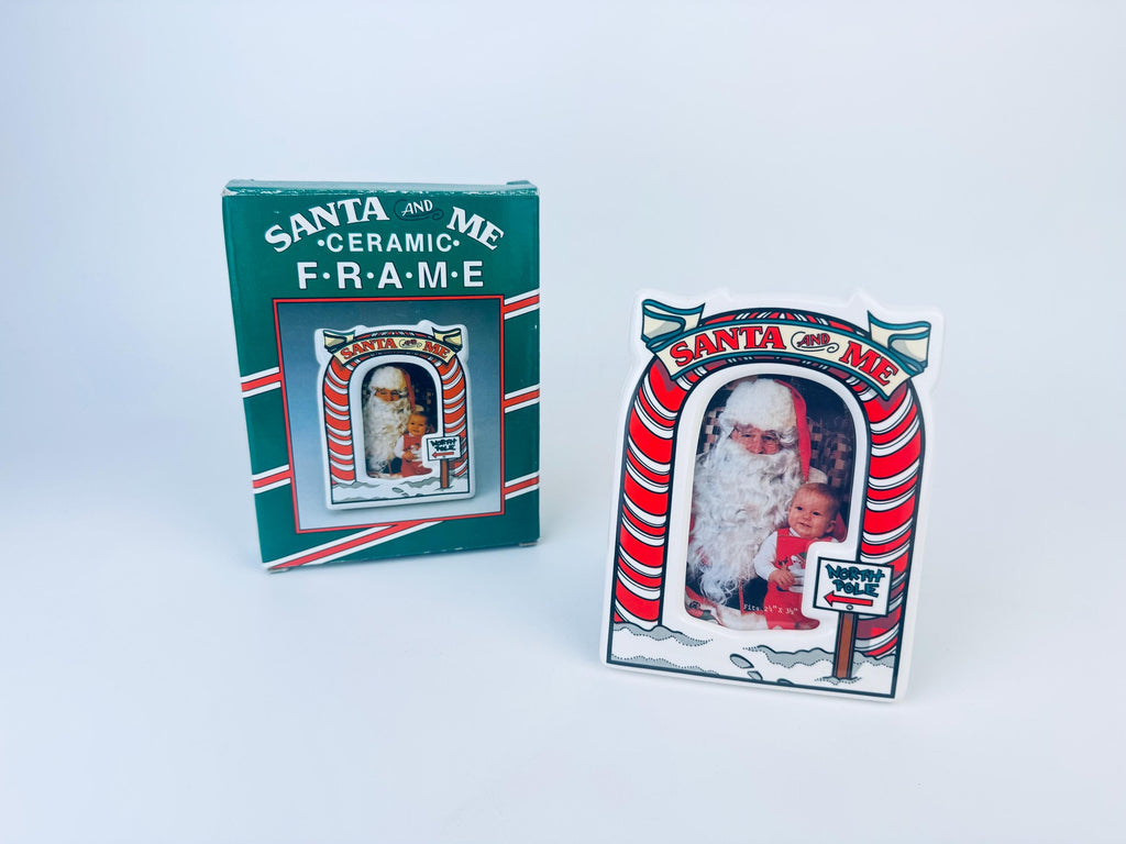 Product image for 'vintage santa me ceramic tabletop picture frame mall santa picture' (view 3bc7e1)