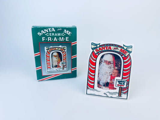 Product image for 'vintage santa me ceramic tabletop picture frame mall santa picture' (view 3bc7e1)