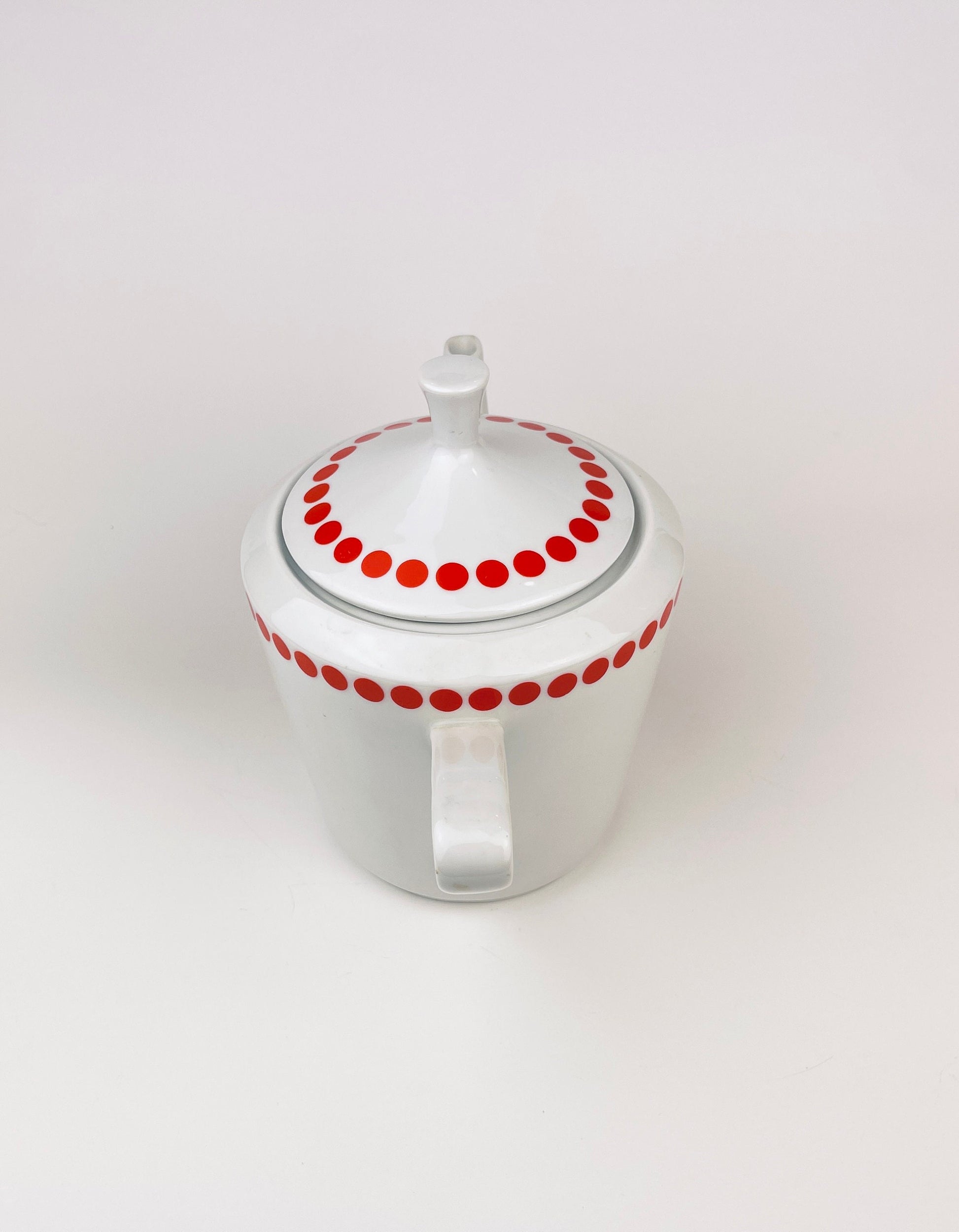 Product image for 'vintage northland red polka dot pattern kettle teapot fine china' (view cdff19)