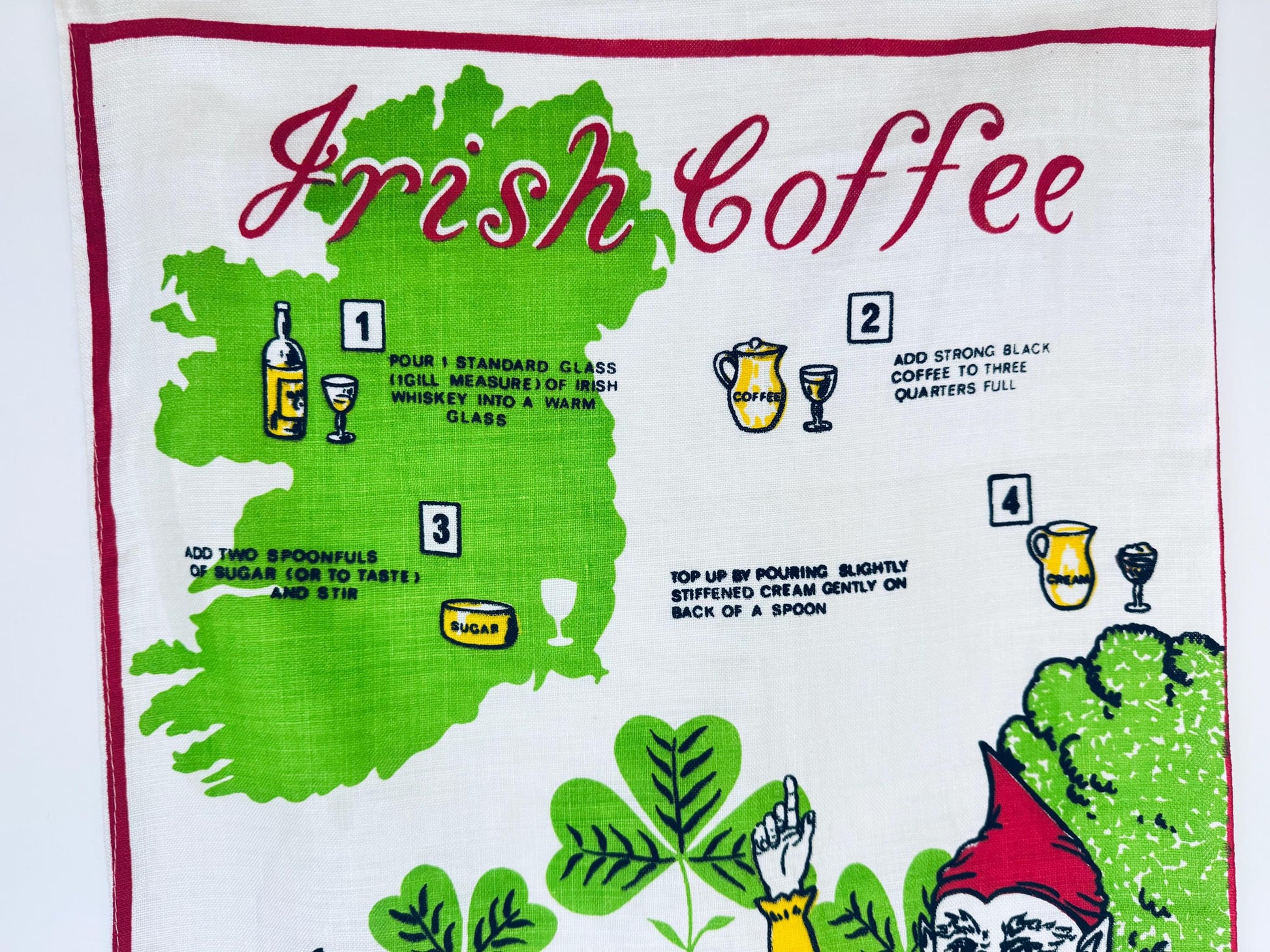 Product image for 'vintage irish coffee gift set 1970s glassware cream sugar linen towel' (view f2c348)