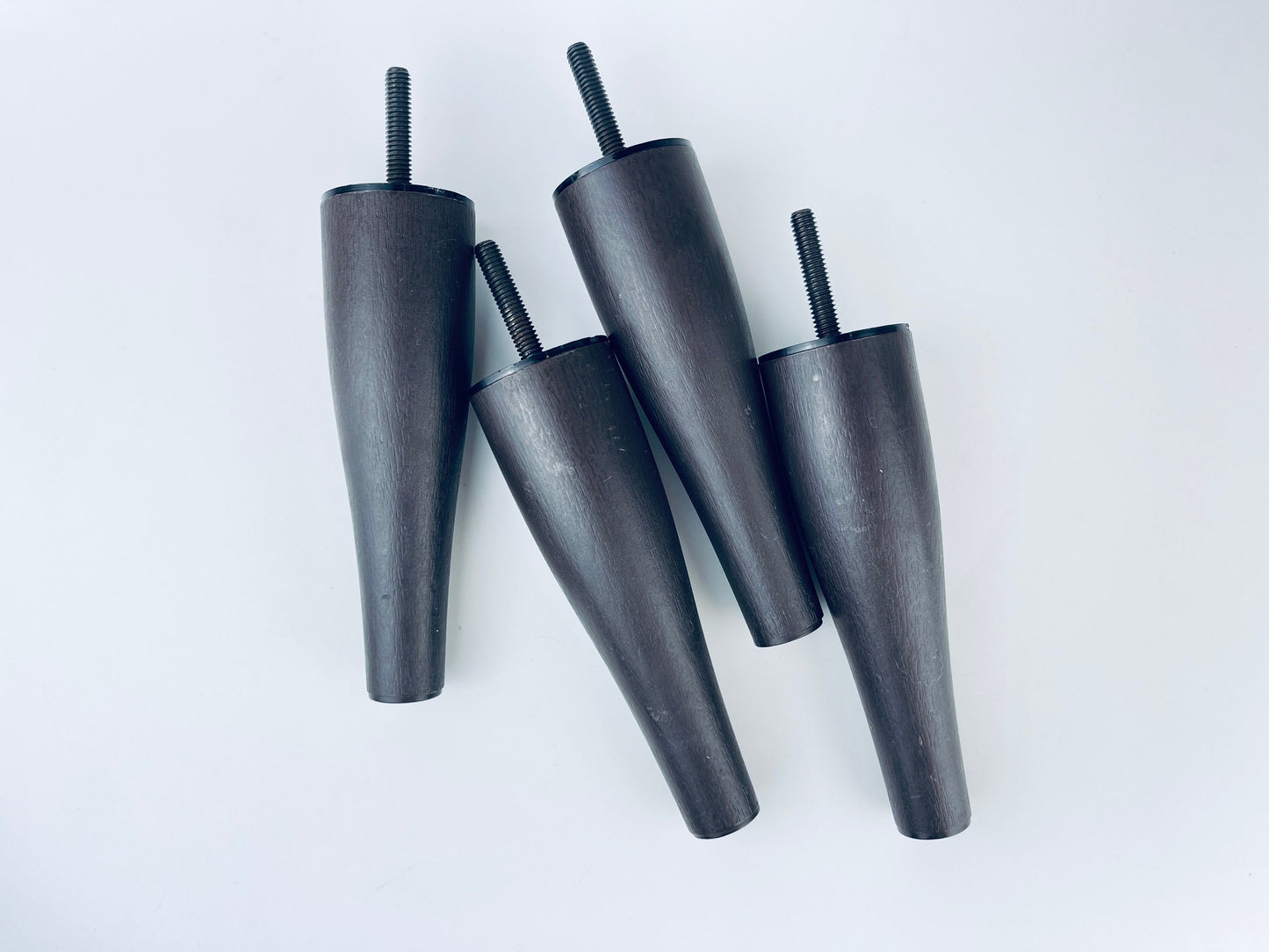 Product image for 'vintage mcm dark brown round faux wood replacement legs 6 set of four 4 patented 1979' (view 0a6d4f)