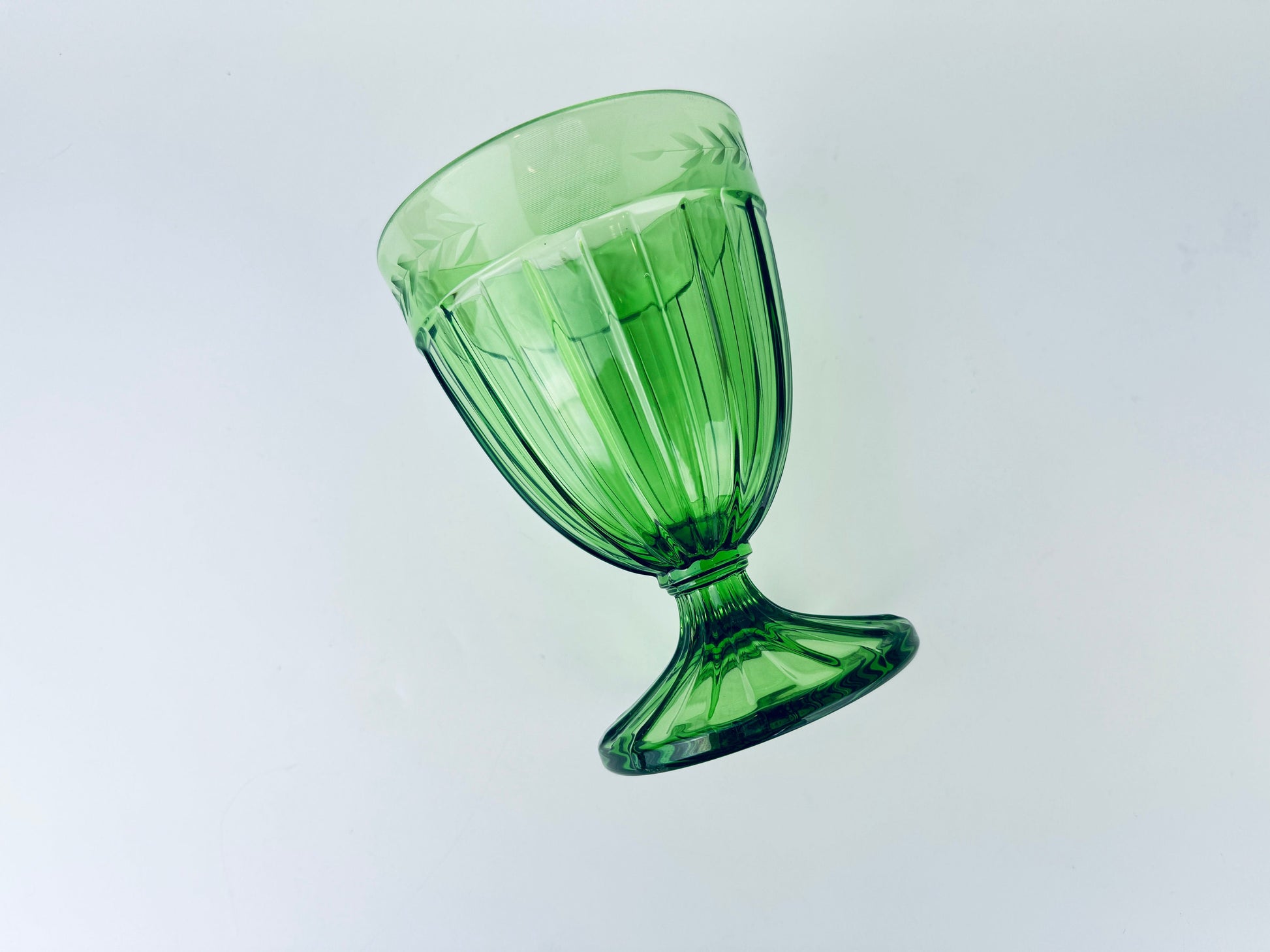 Product image for 'vintage anchor hocking forest green glass swirl candy bowl decorative bowl' (view c9d050)