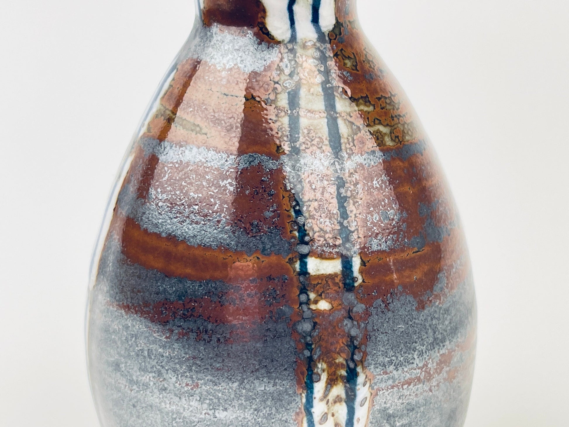 Product image for 'vintage ceramic bud vase brown silver made in japan' (view 124324)
