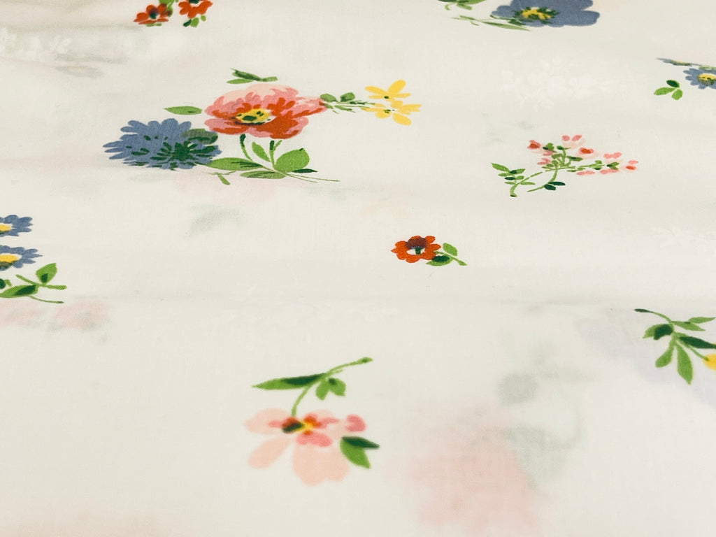 Product image for 'vintage 1970s montgomery ward floral twin double flat sheet made in canada' (view 71c2b4)