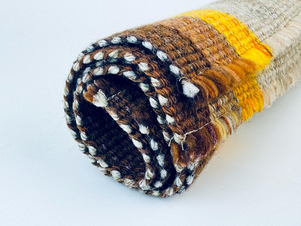 Product image for 'vintage beige brown striped fringe style place mats sets sold separately' (view 0c755c)