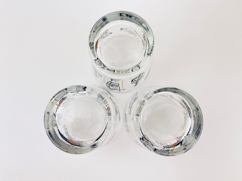 Product image for 'vintage musical instruments low ball drinking glasses set of three 3 musician gift vintage barware libbey glassware' (view 8ea243)