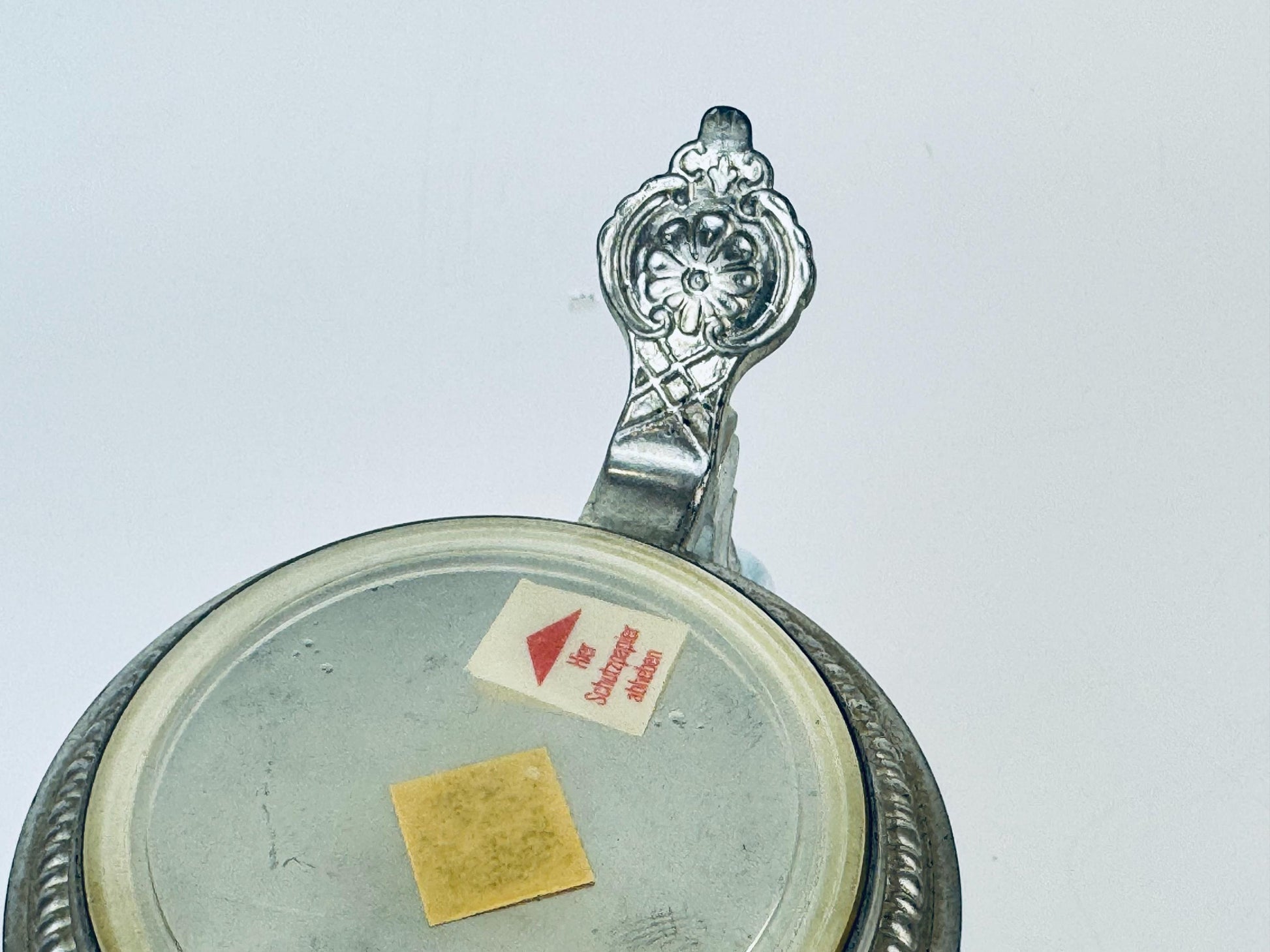 Product image for 'vintage hobnail glass silver lidded beer stein made in western germany' (view 57027c)