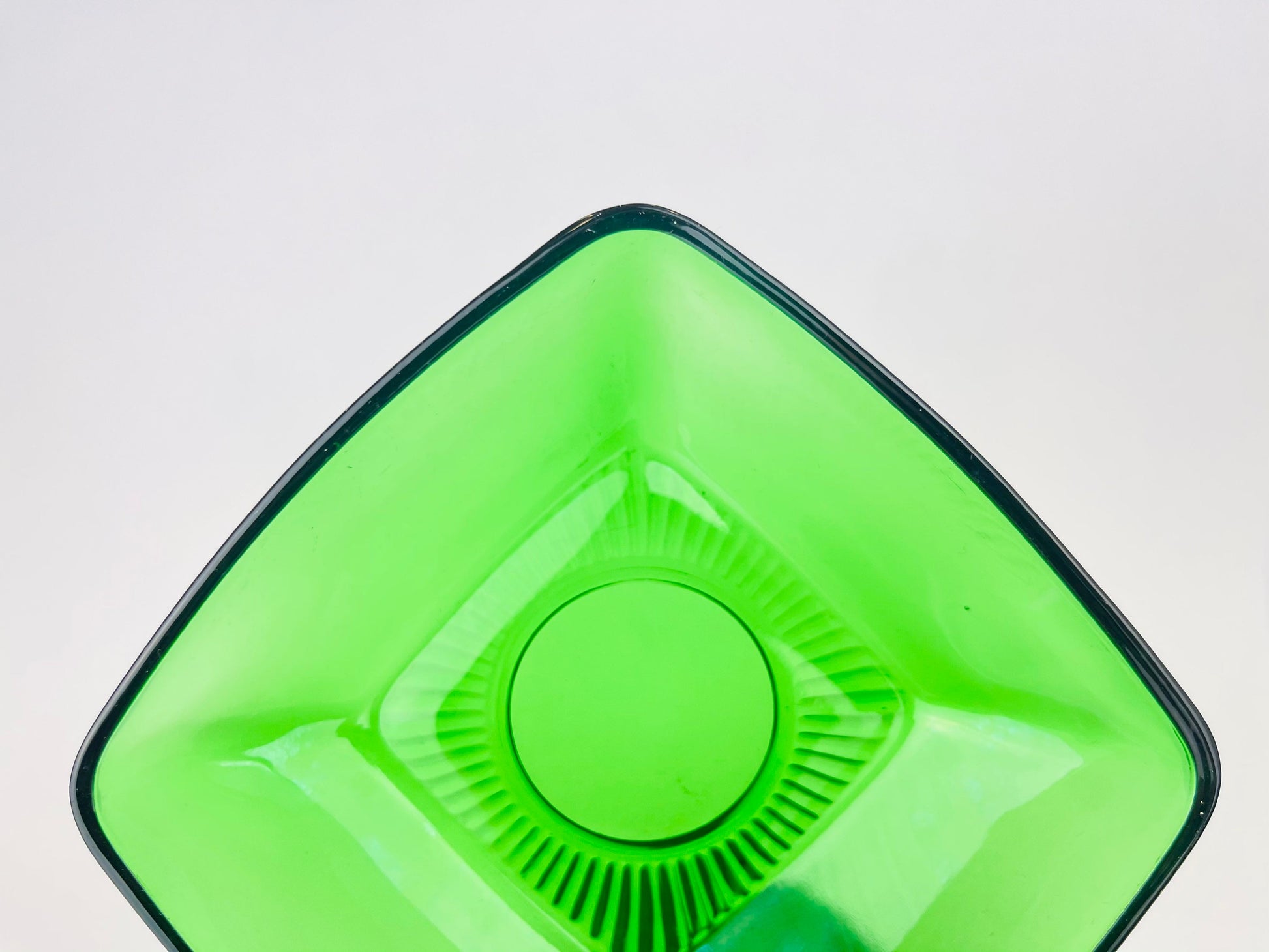 Product image for 'vintage anchor hocking green glass square bowls sold separately' (view d677c3)