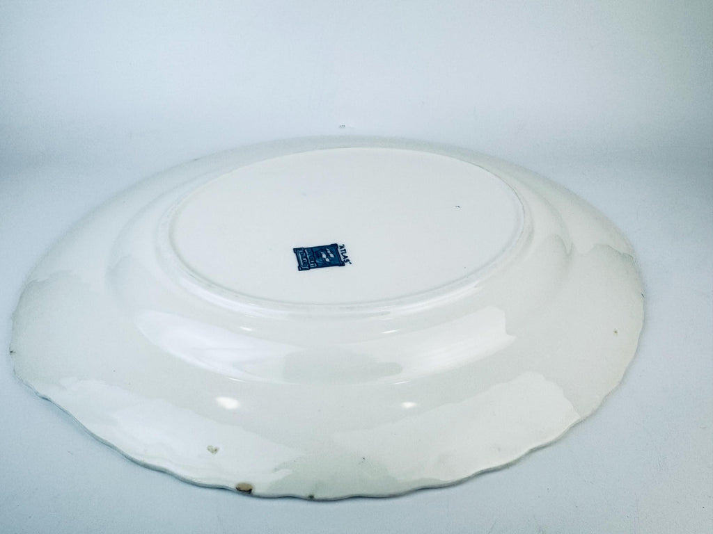 Product image for 'vintage antique blue white floral oval serving platter atlas grindley england' (view 5ecfe4)