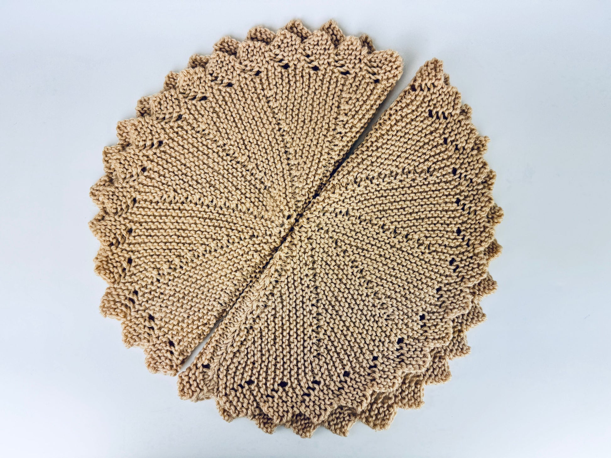 Product image for 'vintage round crochet woven brown or beige place mats underplates set of four 4 sets sold separately' (view 729efe)