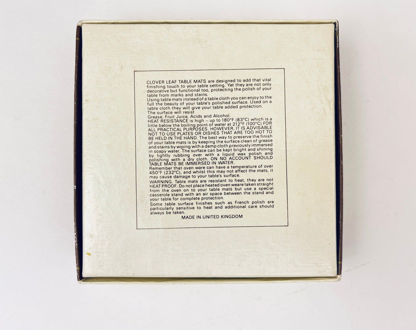Product image for 'vintage clover leaf coasters set of 6 british art inspired tableware' (view 7566ae)
