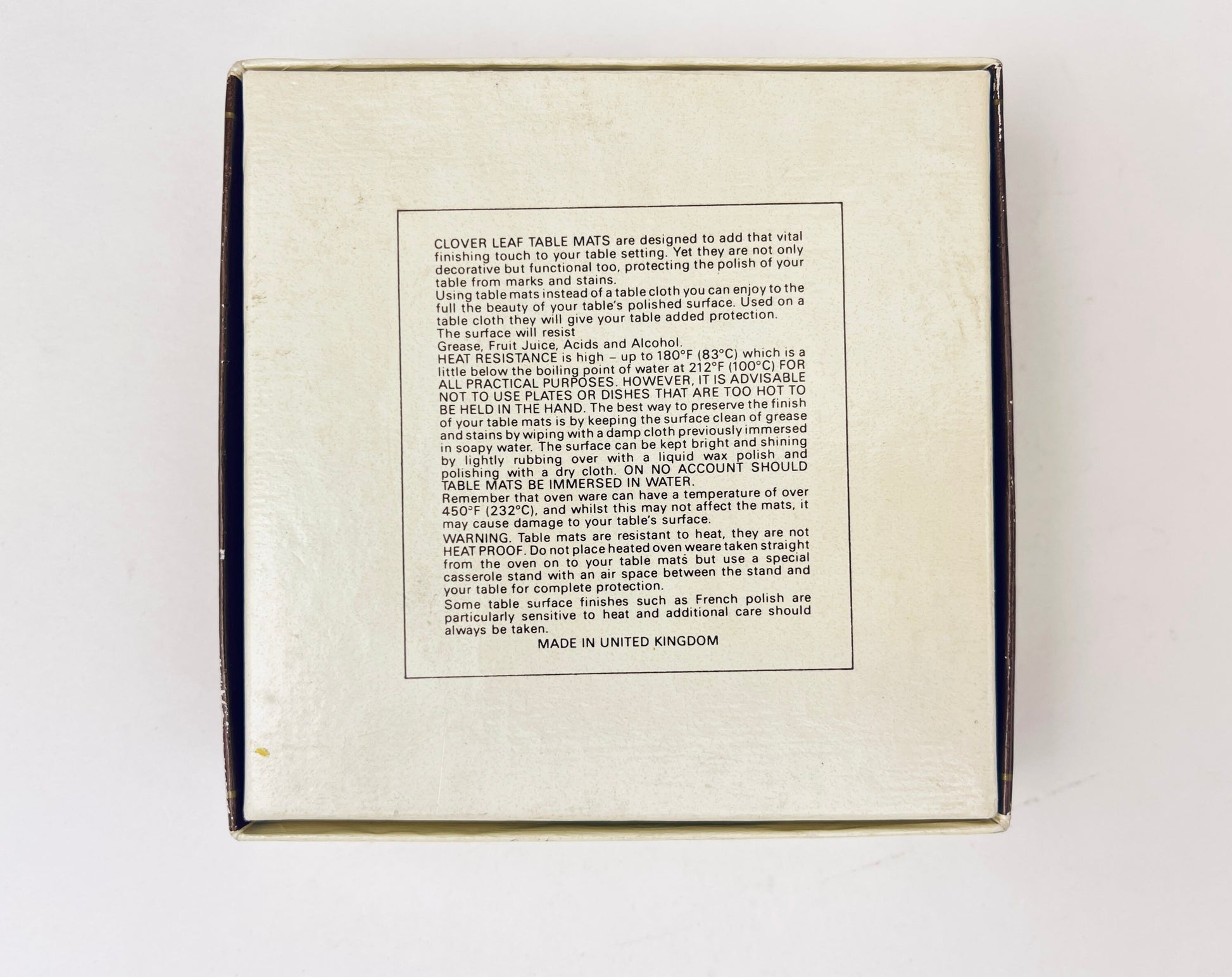 Product image for 'vintage clover leaf coasters set of 6 british art inspired tableware' (view 7566ae)