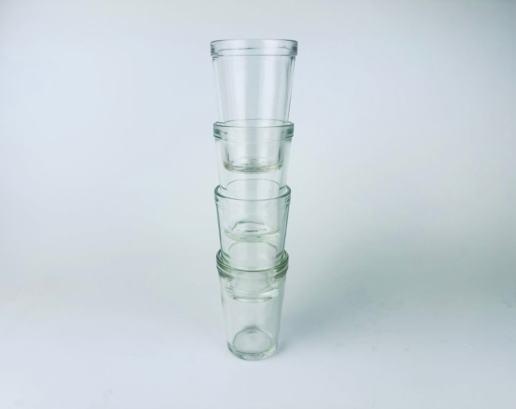 Product image for 'vintage clear juice glasses set of four 4' (view b37a5e)
