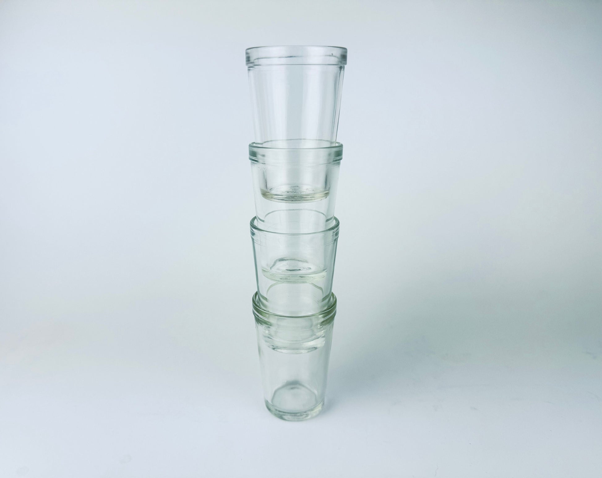 Product image for 'vintage clear juice glasses set of four 4' (view b37a5e)