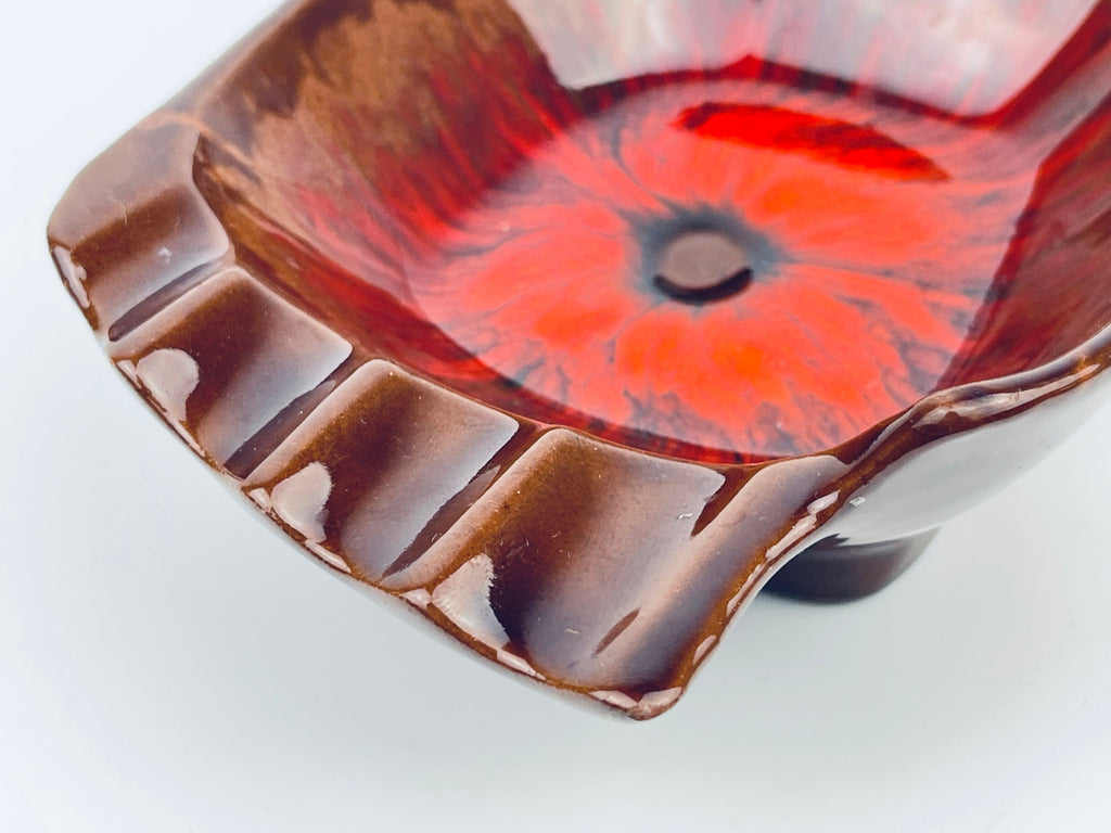 Product image for 'vintage mcmaster canada drip glazed red clay ashtray made in canada' (view 1b1a01)