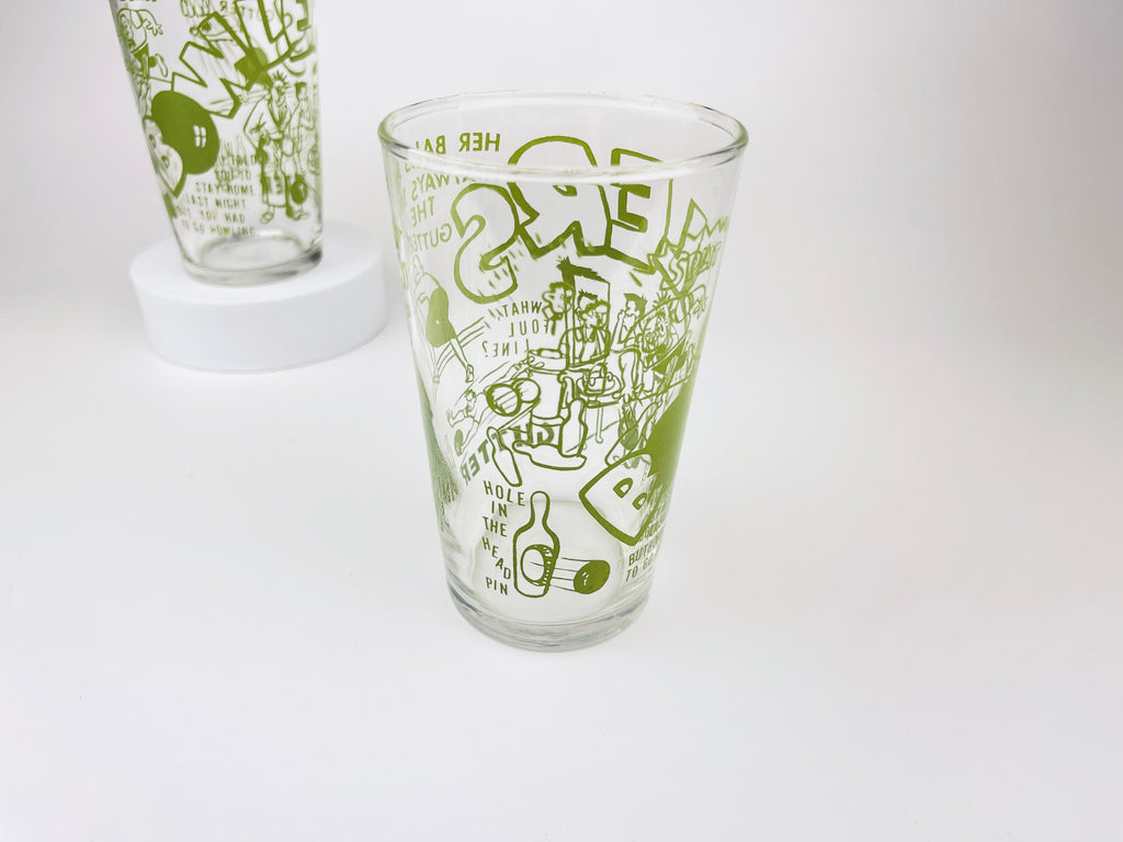 Product image for 'vintage bowling federal glasses set of two 2 bowler gift' (view 7f4be7)