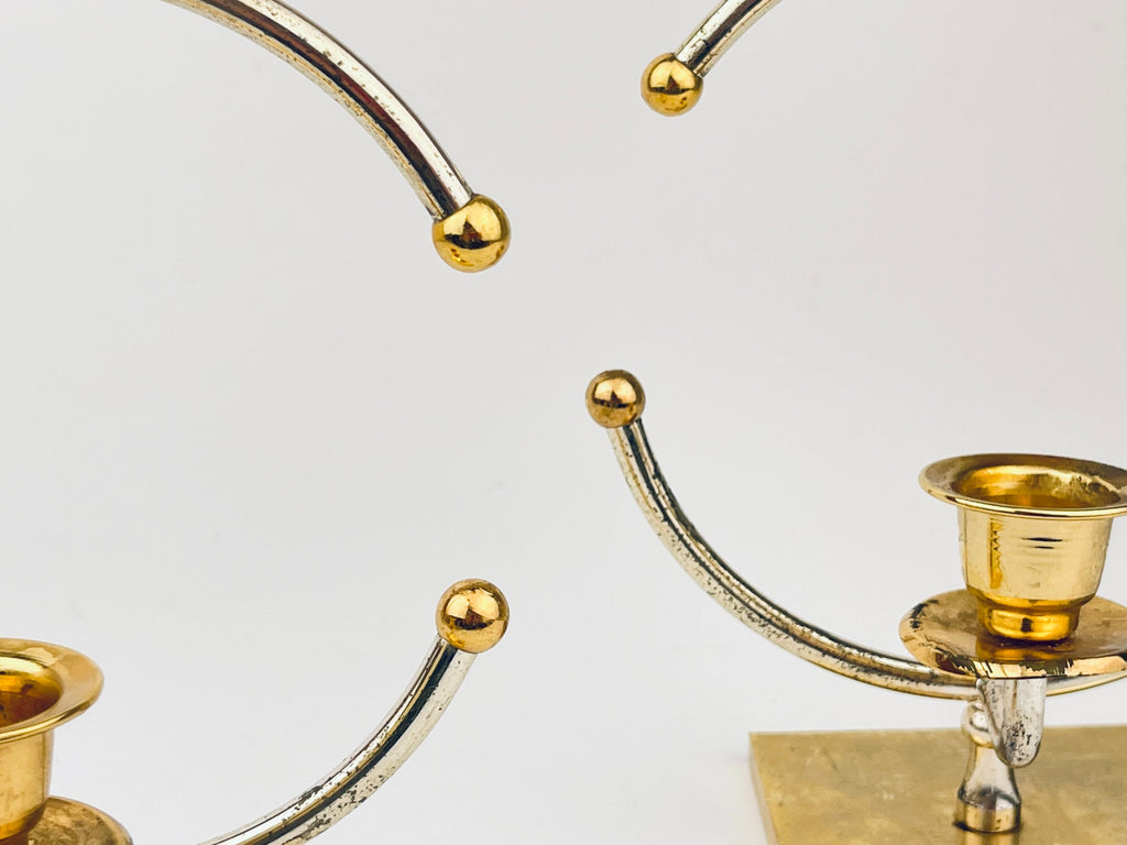 Product image for 'vintage kar shi crescent candle holders gold silver plated jerusalem mcm set of 2' (view 115516)