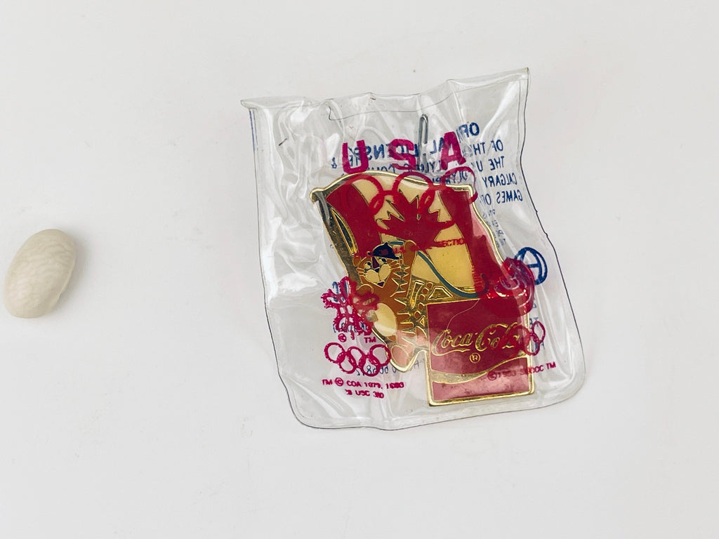 Product image for 'vintage calgary 1988 olympics coca cola pin usa issued made in taiwan new old stock nos pins sold separately' (view 1c9479)