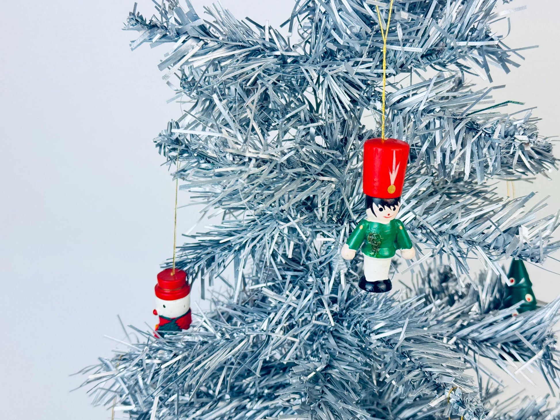 Product image for 'vintage hand painted wooden christmas tree ornaments sets sold separately' (view ba3e44)