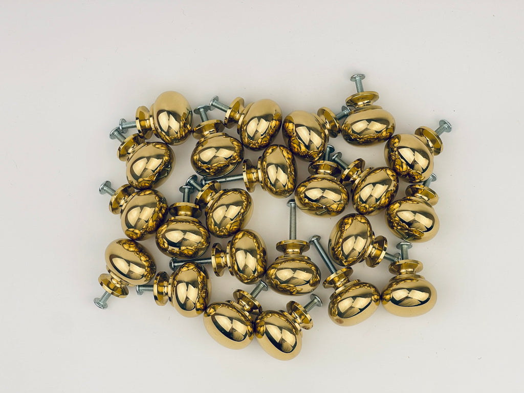 Product image for 'vintage 1980s solid brass drawer knob polished circular pull for cabinets or dressers' (view dc2b81)