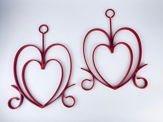 Product image for 'vintage red metal heart wall decor plant holder sold separately' (view c7f8d6)