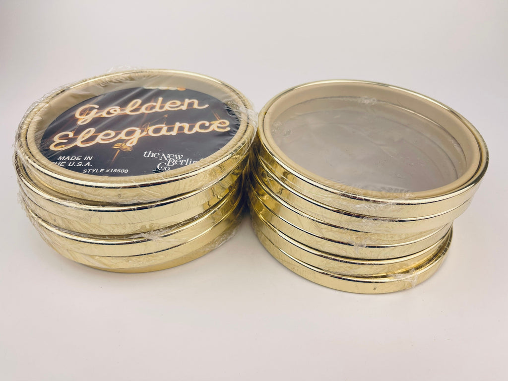 Product image for 'vintage 5 gold plastic embroidery hoop the new berlin co made in usa new old stock nos set of two 2' (view aa8a03)