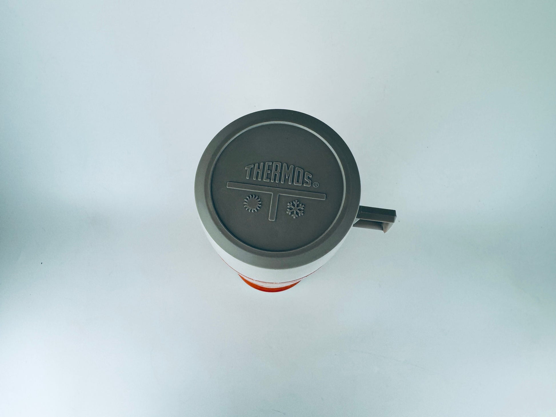 Product image for 'vintage bright orange plastic thermos insulated vacuum sealed jar model 24f made in canada' (view f022e6)