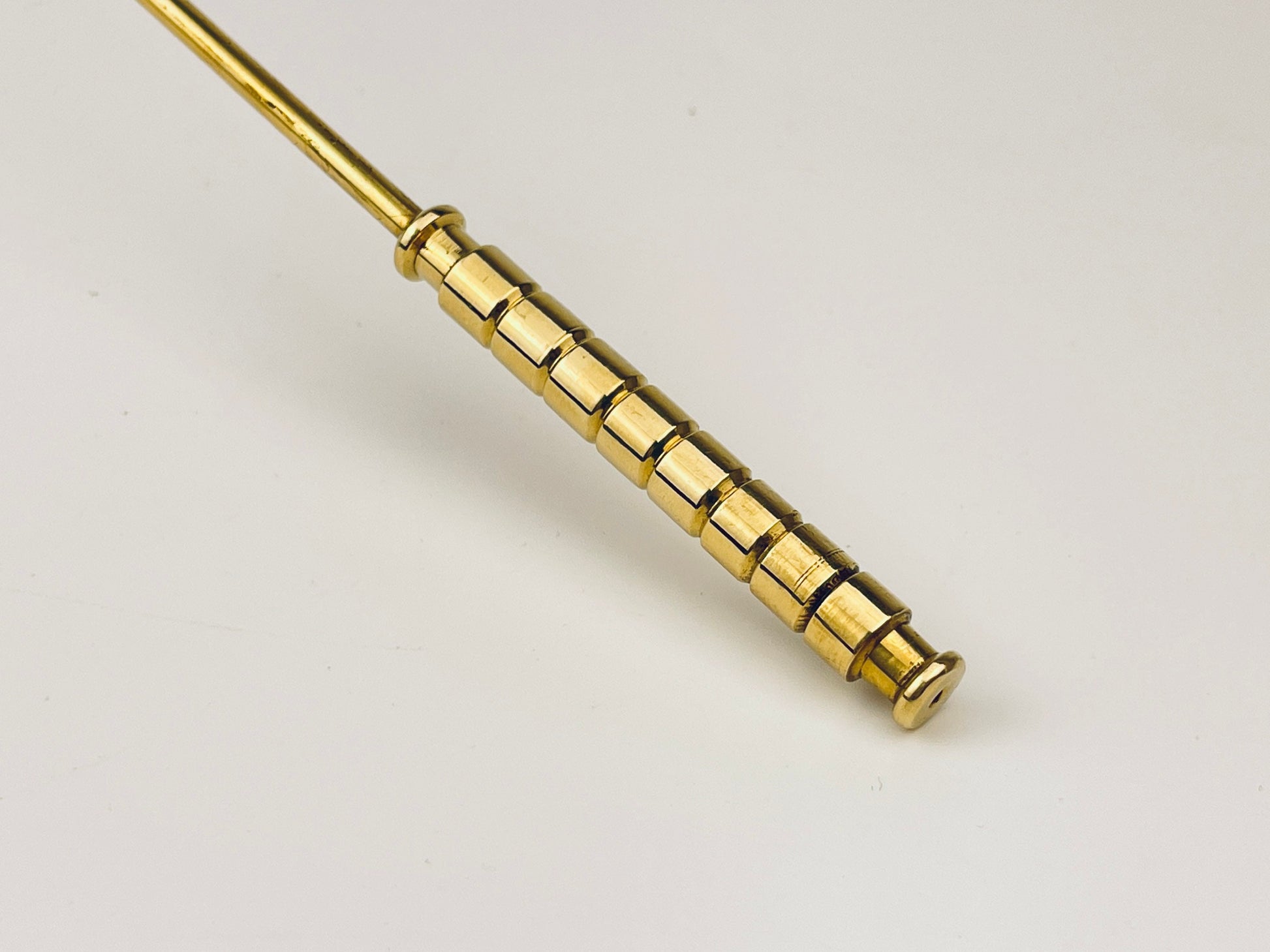 Product image for 'vintage brass candle snuffer doubter striped dome new old stock nos' (view c50903)