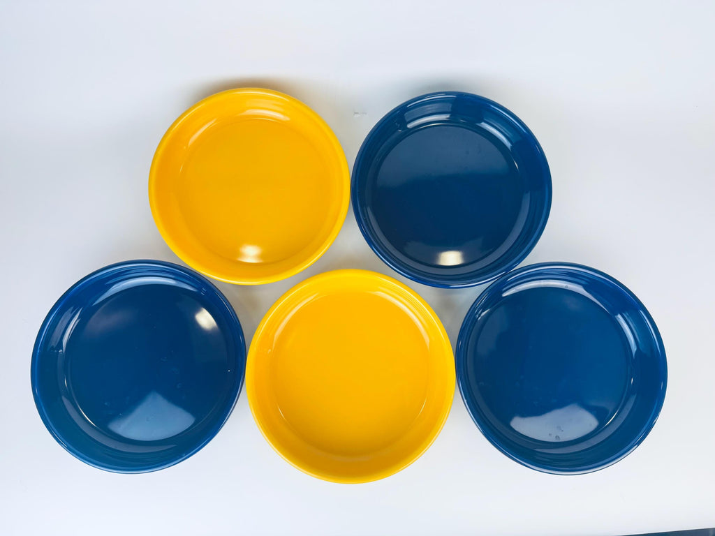 Product image for 'vintage waechtersbach blue bright yellow wide ceramic bowls made in spain sold separately' (view d8a802)