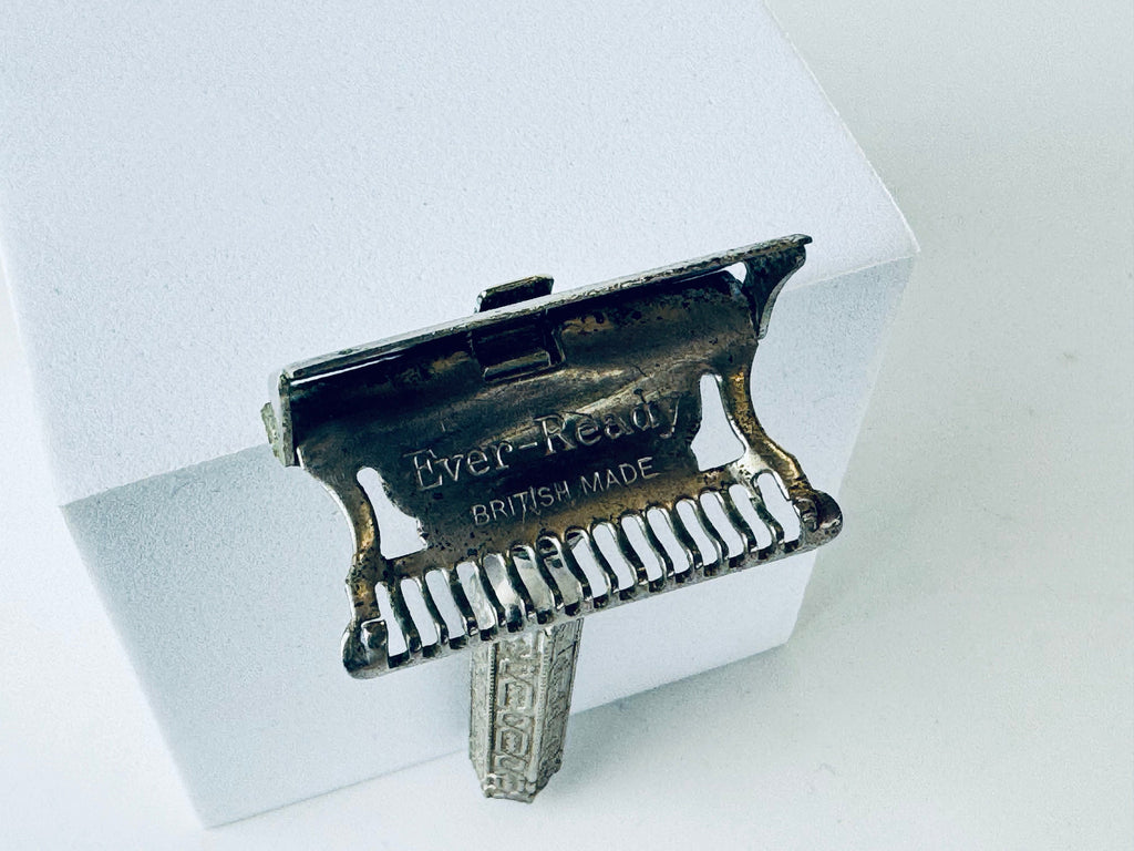 Product image for 'vintage antique gold silver metal ever ready razor blade flip top mens shaving made in england usa' (view cb6a22)