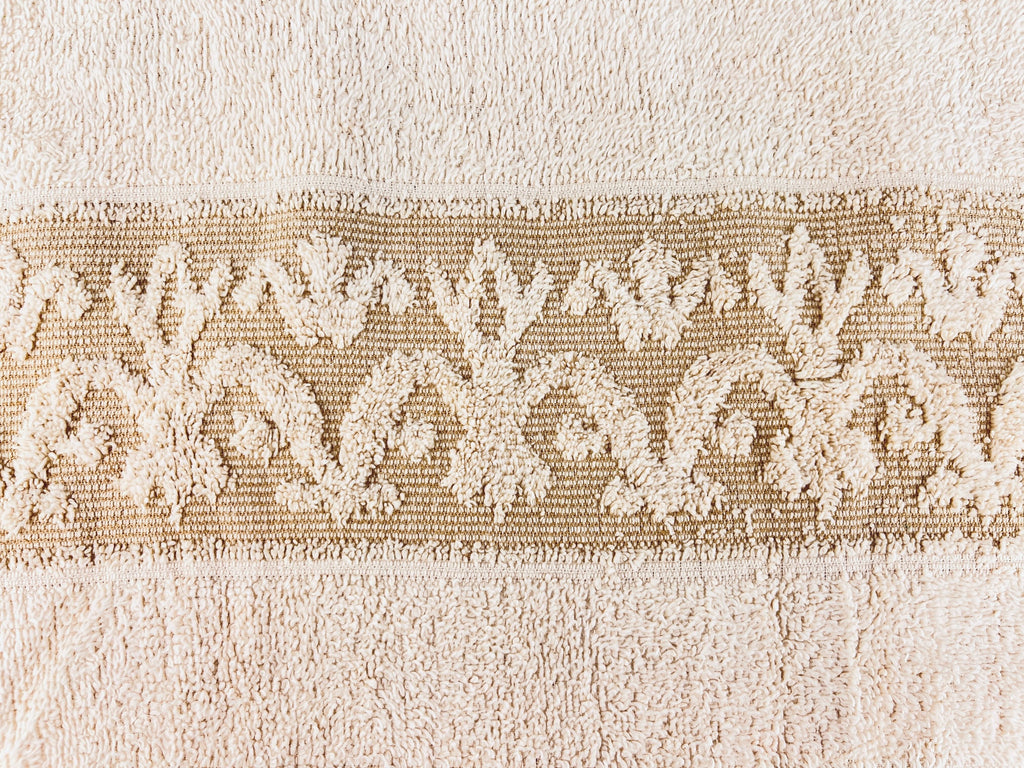 Product image for 'vintage sears matchmate beige fringe hand towel made in usa' (view ff9e28)