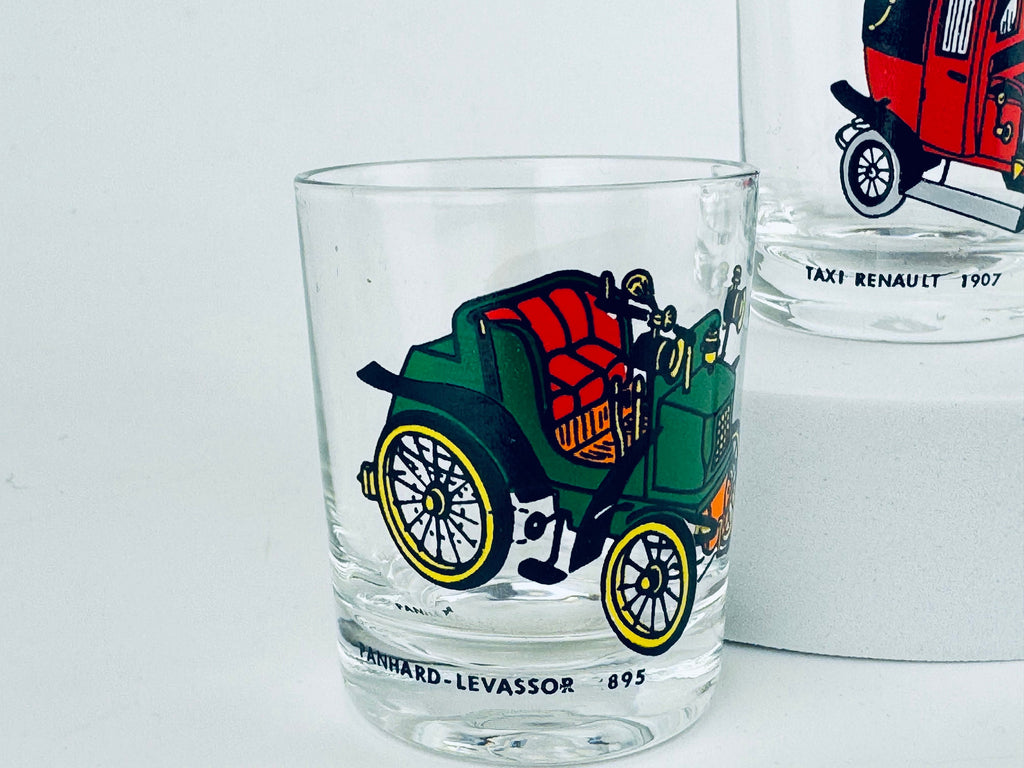 Product image for 'vintage antique car shot glasses set of three 3' (view 831d61)
