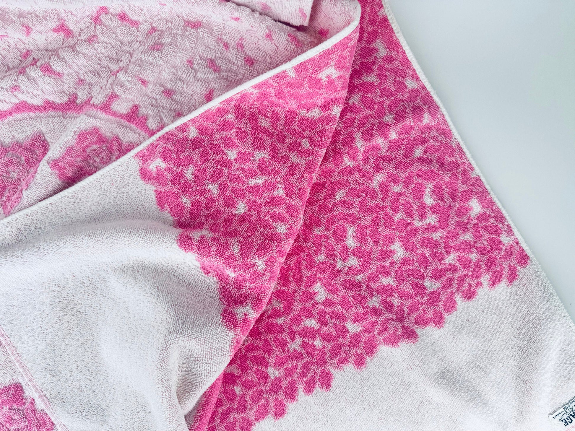 Product image for 'vintage heritage large pink green floral beach shower towel 100 cotton sold separately' (view 56a753)