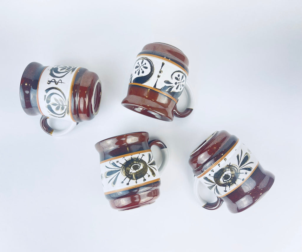 Product image for 'vintage atomic eye ceramic mugs set of four 4 made in japan' (view c66139)