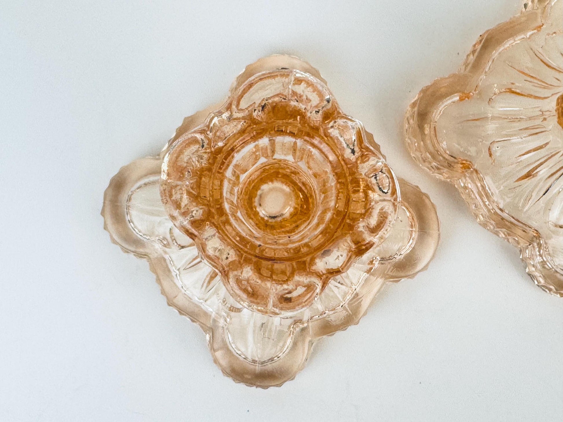 Product image for 'vintage pink blush depression glass candlestick holders set of two 2' (view 1bb8fa)