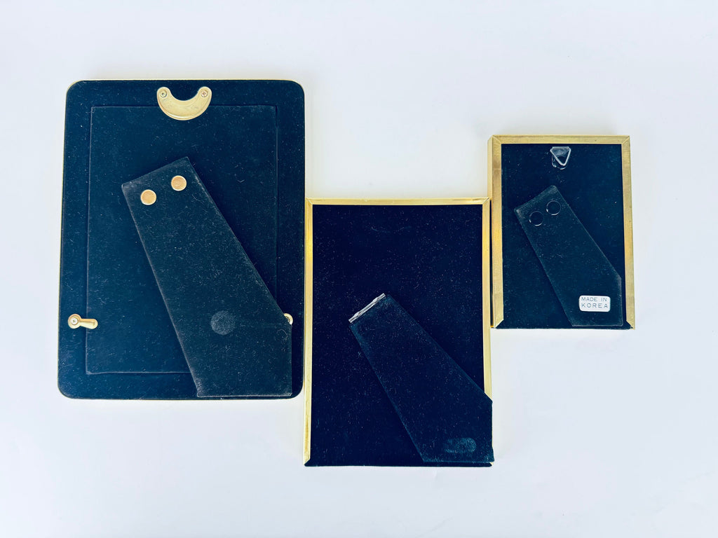 Product image for 'vintage gold solid brass tabletop picture frame made in korea sold separately' (view a29f12)