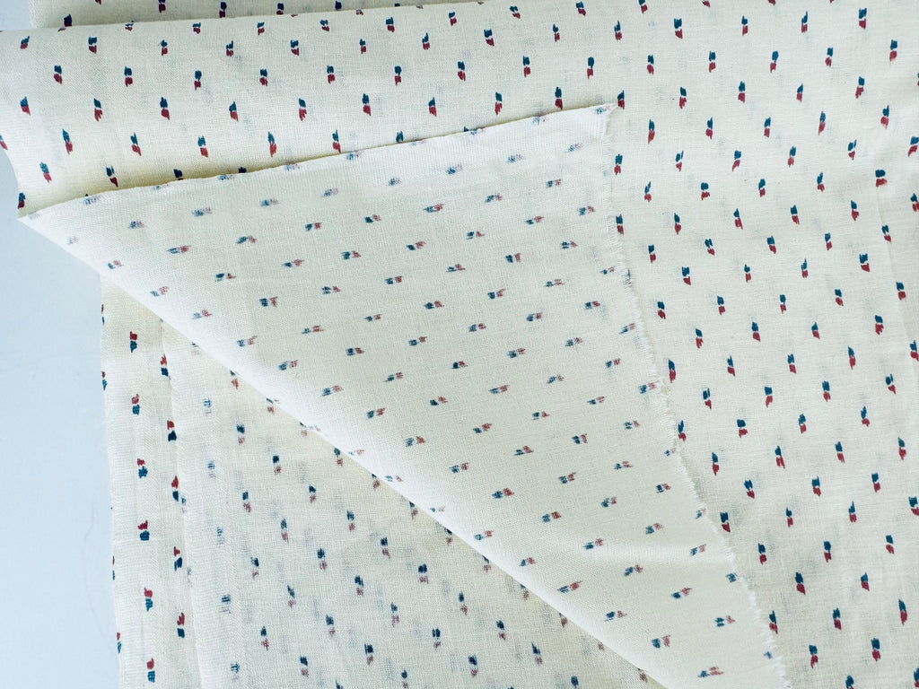 Product image for 'vintage 1980s beige pink blue abstract print fabric 40 x 44' (view 0f7c91)