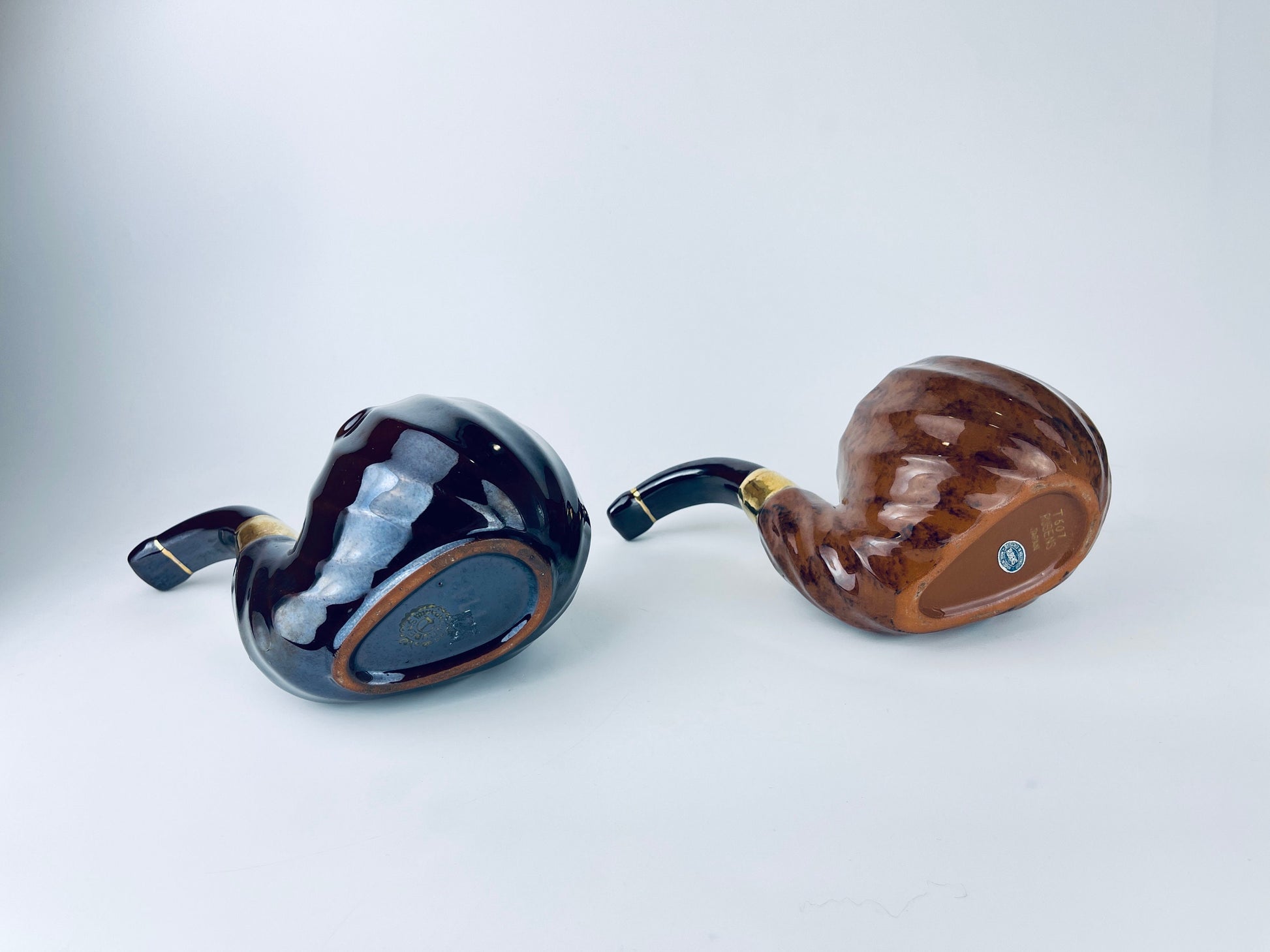 Product image for 'vintage rubens pipe shaped cigar cigarette ashtray designed in hollywood made in japan' (view 4e62cb)