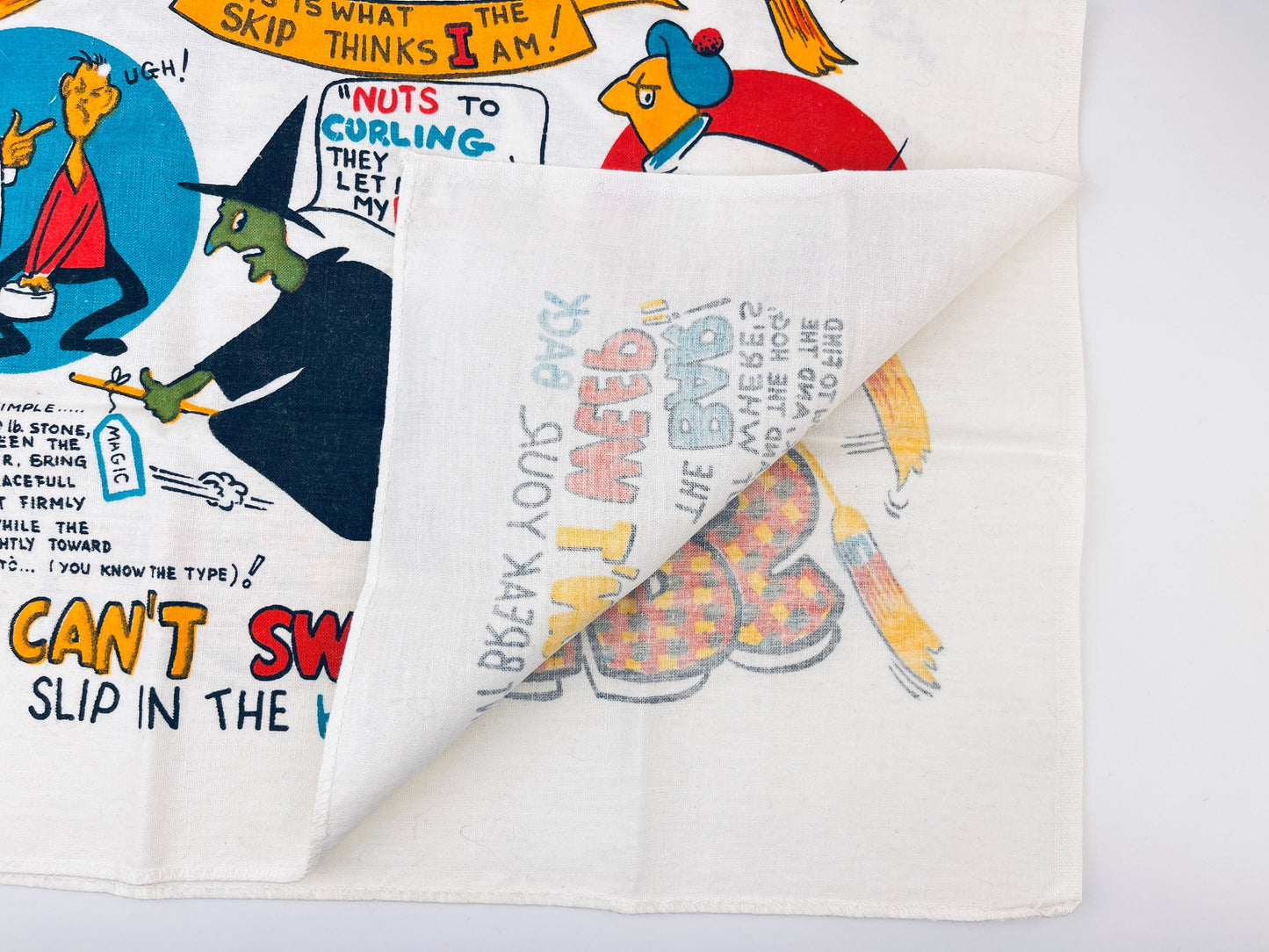 Product image for 'vintage curlers crying tea towel excellent curlers gift' (view 5a2371)