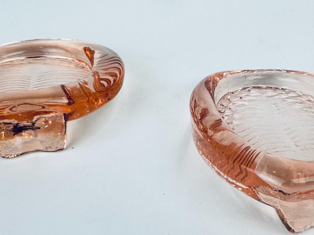 Product image for 'vintage pink glass picture frame oval or round 1980s 90s solid pressed glass vanity frame sold separately' (view 2902e0)
