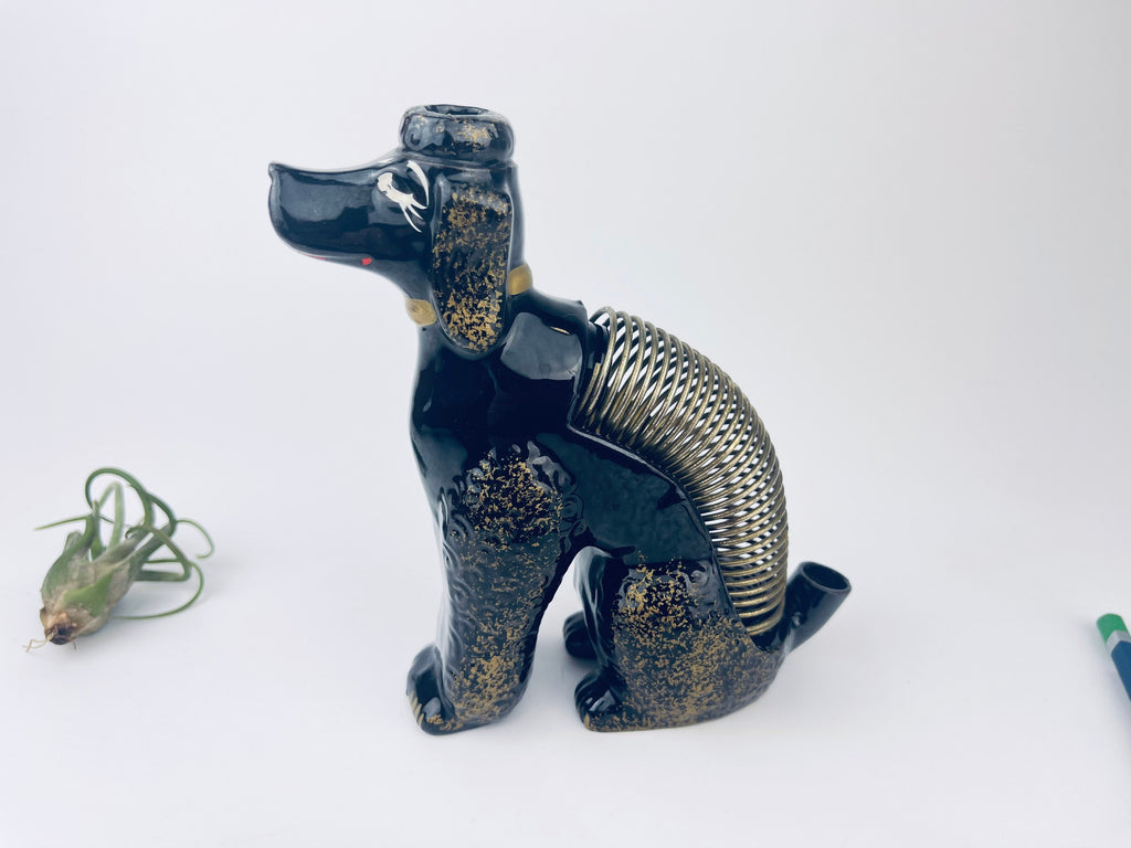 Product image for 'vintage red clay poodle dog desktop organizer letter pen holder' (view 579fa6)