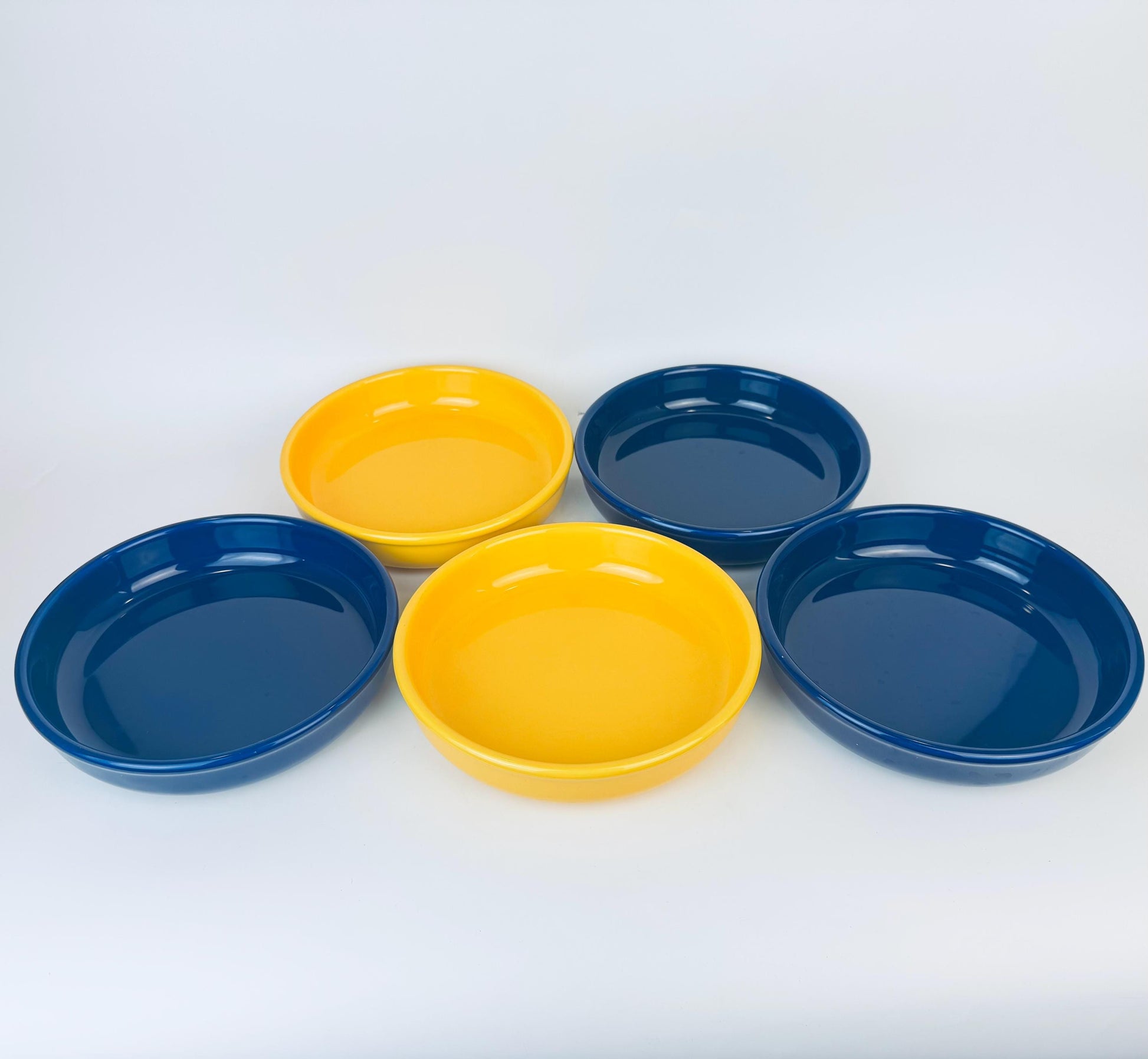 Product image for 'vintage waechtersbach blue bright yellow wide ceramic bowls made in spain sold separately' (view 069782)