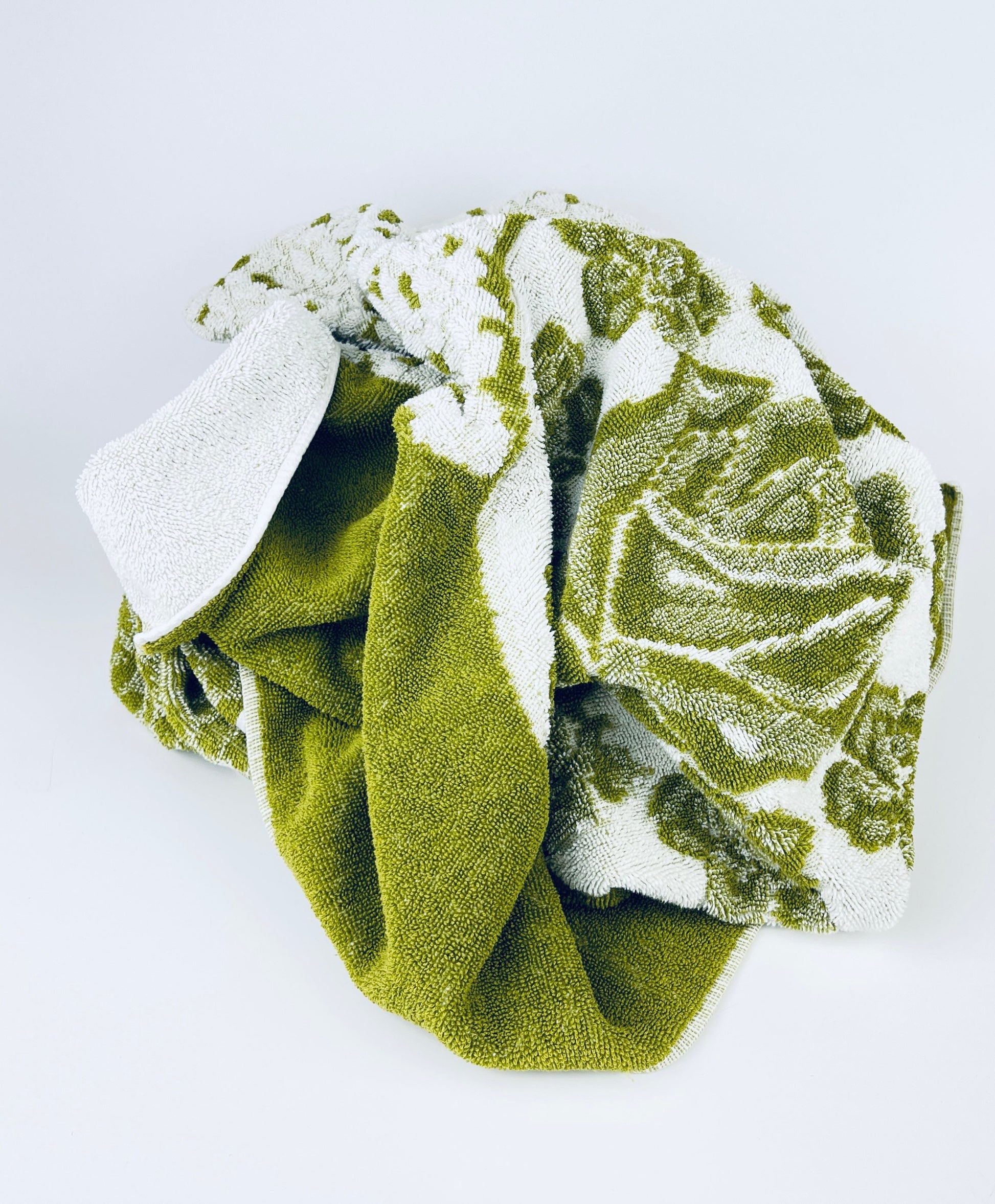 Product image for 'vintage heritage large pink green floral beach shower towel 100 cotton sold separately' (view b2583a)
