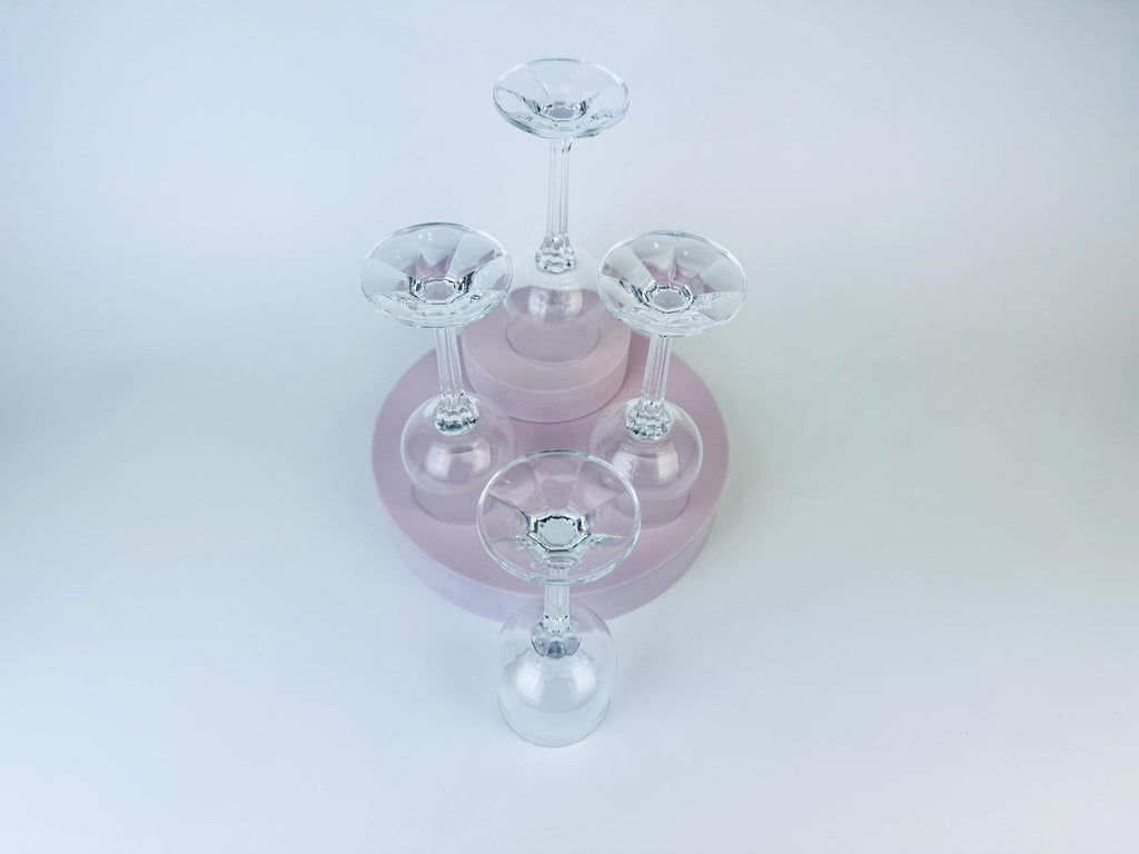 Product image for 'vintage diana bohemia clear crystal liqueur glassware set of four 4 made in czechoslovakia' (view bc856b)