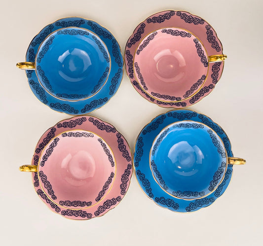 Product image for 'vintage royal bayreuth bavaria germany floral blue pink tea cup saucer sold individually' (view 1f5e81)
