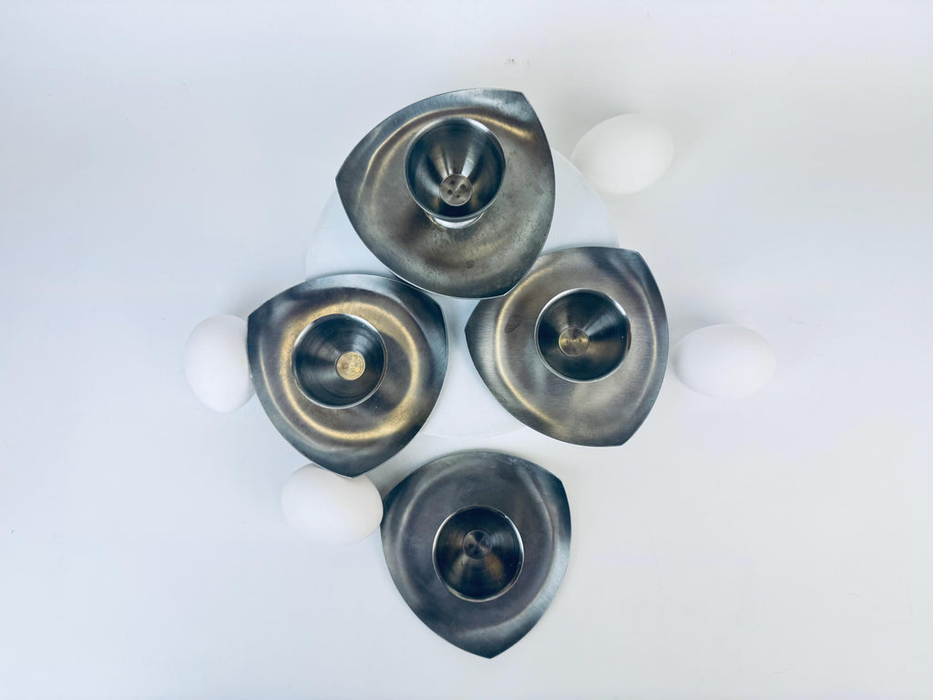 Product image for 'vintage mcm stainless steel egg holders set of four 4' (view c79fc2)