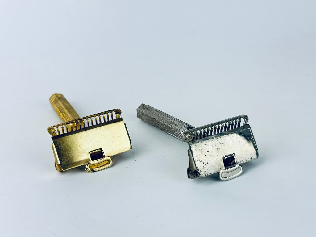 Product image for 'vintage antique gold silver metal ever ready razor blade flip top mens shaving made in england usa' (view 960254)